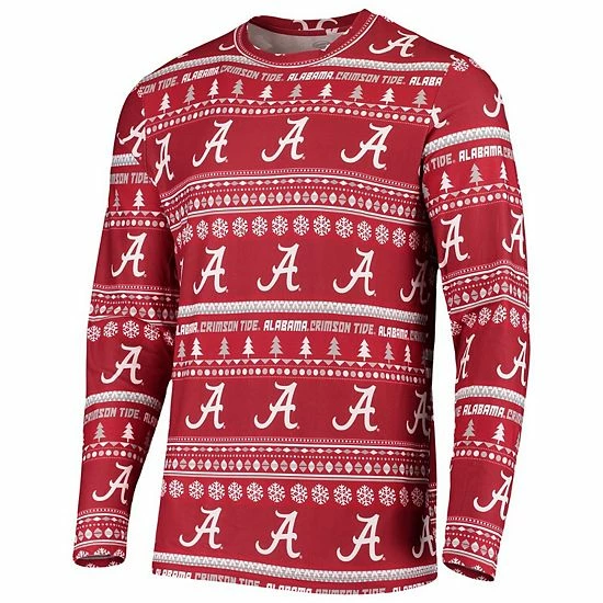 Best Sale โจ Unbranded Men's Concepts Sport Crimson Alabama Crimson Tide Ugly Sweater Knit Long Sleeve Top And Pant Set ๐ฅ - Image 3