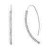 Promo 👏 Unbranded Sterling Silver Curved Stick Fishhook Earrings 🌟