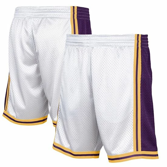 Top 10 ✨ Unbranded Men's Mitchell & Ness White Los Angeles Lakers Hardwood Classic Reload Swingman Shorts 💯 - Image 2