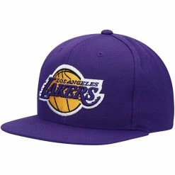 Best Pirce 🥰 Unbranded Men's Mitchell & Ness Purple Los Angeles Lakers Team Ground Snapback Hat ✨