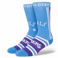 Best Pirce 👏 Unbranded Men's Stance Light Blue Los Angeles Lakers 2021/22 City Edition Crew 🧦 Socks ✔️