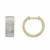 Wholesale 🛒 Unbranded Gold Over Silver 1/4 Carat T.W. Diamond Multi-Row Hoop Earrings 🤩