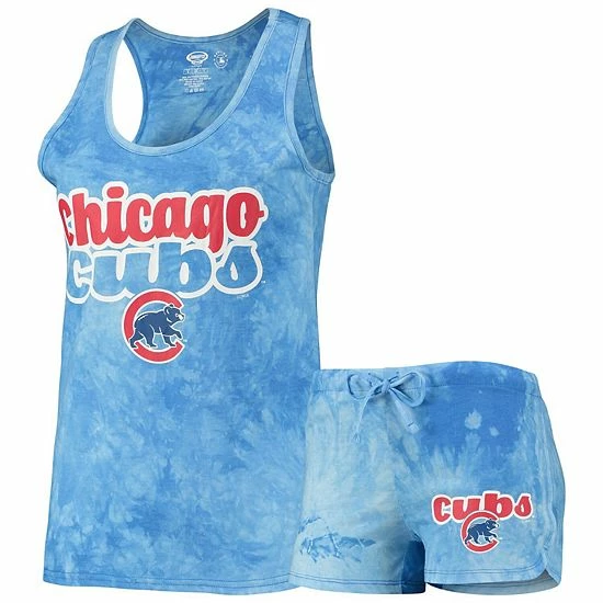 Cheapest ⭐ Unbranded 👩 Women's Concepts Sport Royal Chicago Cubs Billboard Racerback Tank Top & Shorts Set 🔔