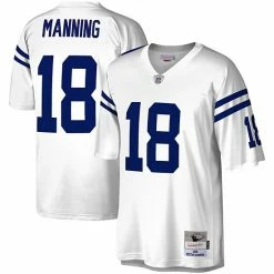 Best Sale ❤️ Unbranded Men's Mitchell & Ness Peyton Manning White Indianapolis Colts Legacy Replica Jersey 😍