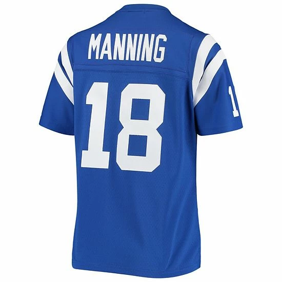 Wholesale ๐ Unbranded ๐ฉ Women's Mitchell & Ness Peyton Manning Royal Indianapolis Colts 1998 Legacy Replica Jersey ๐งจ - Image 4