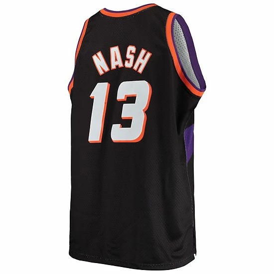 Coupon 💯 Unbranded Men's Mitchell & Ness Steve Nash Black Phoenix Suns Big & Tall Hardwood Classics Jersey 🎉 - Image 4