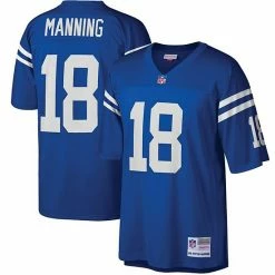 Budget 🤩 Unbranded Men's Mitchell & Ness Peyton Manning Royal Indianapolis Colts Big & Tall 1998 Retired Player Replica Jersey 🥰