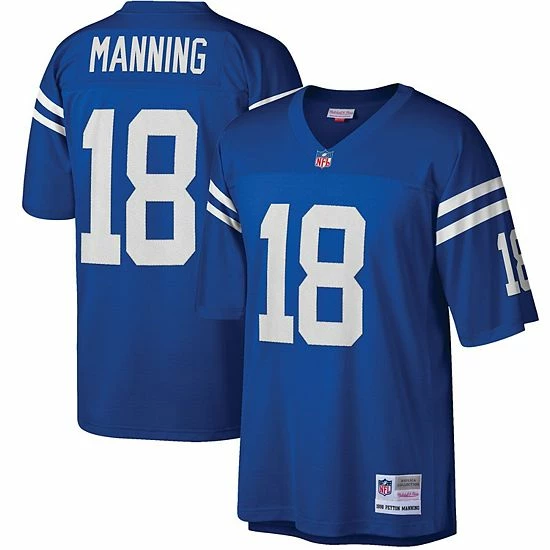 Budget 🤩 Unbranded Men's Mitchell & Ness Peyton Manning Royal Indianapolis Colts Big & Tall 1998 Retired Player Replica Jersey 🥰 - Image 2