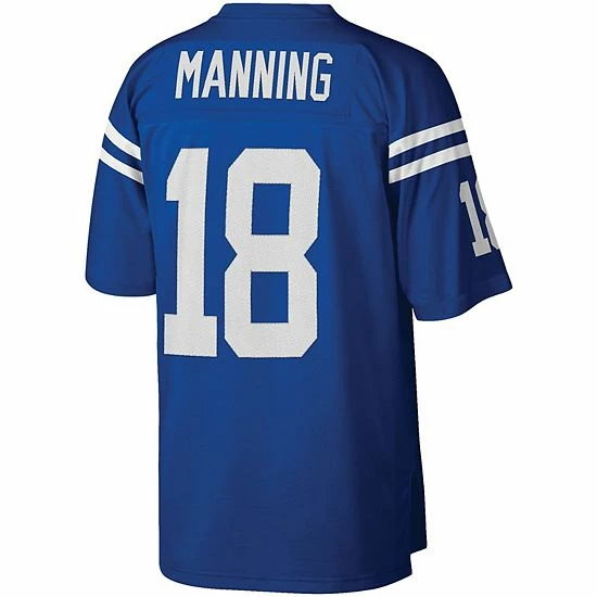 Budget 🤩 Unbranded Men's Mitchell & Ness Peyton Manning Royal Indianapolis Colts Big & Tall 1998 Retired Player Replica Jersey 🥰 - Image 4