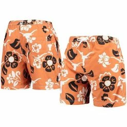 Top 10 ✔️ Unbranded Men's Wes & Willy Texas Orange Texas Longhorns Floral Volley Logo Swim Trunks 🌟