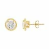 Deals 🔥 Unbranded 14k Gold Cubic Zirconia Round Stud Earrings 🌟