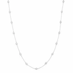 Wholesale 😉 Unbranded Sterling Silver Cubic Zirconia Station Necklace ⌛