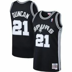 Outlet 💯 Unbranded Men's Mitchell & Ness Tim Duncan Black San Antonio Spurs Big & Tall Hardwood Classics Jersey 👍