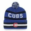 Discount 🤩 Unbranded Men's '47 Royal Chicago Cubs Bering Cuffed Knit Hat With Pom 🧨