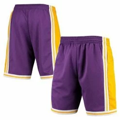 Best deal 🔔 Unbranded Men's Mitchell & Ness Purple Los Angeles Lakers 1984 Hardwood Classics 75th Anniversary Swingman Shorts 🌟