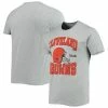 Outlet ⌛ Unbranded Men's Junk Food Heathered Gray Cleveland Browns Helmet T-Shirt 😉