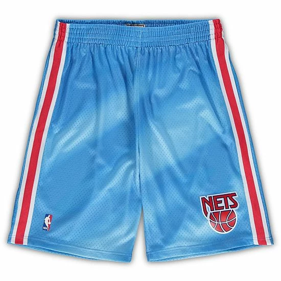 Wholesale ๐งจ Unbranded Men's Mitchell & Ness Blue New Jersey Nets Big & Tall Hardwood Classics Team Swingman Shorts ๐