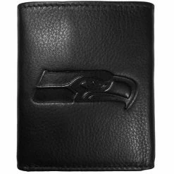 Buy ❤️ Unbranded Men's Seattle Seahawks Embossed Leather Tri-Fold Wallet 🔥