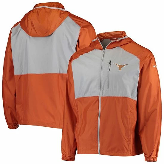Cheap 🥰 Unbranded Men's Columbia Texas Orange/Gray Texas Longhorns Flash Forward Hoodie Full-Zip Windbreaker Jacket 🥰 - Image 2