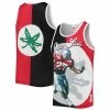 Cheap 😀 Unbranded Men's Mitchell & Ness Eddie George Black/Scarlet Ohio State Buckeyes Sublimated Player Tank Top ✨