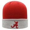 Outlet 😉 Unbranded Men's Top Of The World Crimson/Gray Alabama Crimson Tide Core 2-Tone Cuffed Knit Hat 🎁