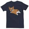 Cheap 🔔 Unbranded Big & Tall Trendy Corgi Porgi Laying Down Tee 🎁