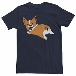 Cheap 🔔 Unbranded Big & Tall Trendy Corgi Porgi Laying Down Tee 🎁