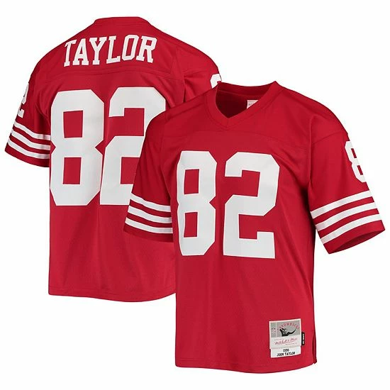 Budget 😍 Unbranded Men's Mitchell & Ness John Taylor Scarlet San Francisco 49ers 1990 Legacy Replica Jersey 🥰