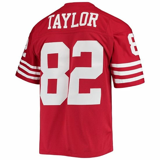 Budget 😍 Unbranded Men's Mitchell & Ness John Taylor Scarlet San Francisco 49ers 1990 Legacy Replica Jersey 🥰 - Image 4