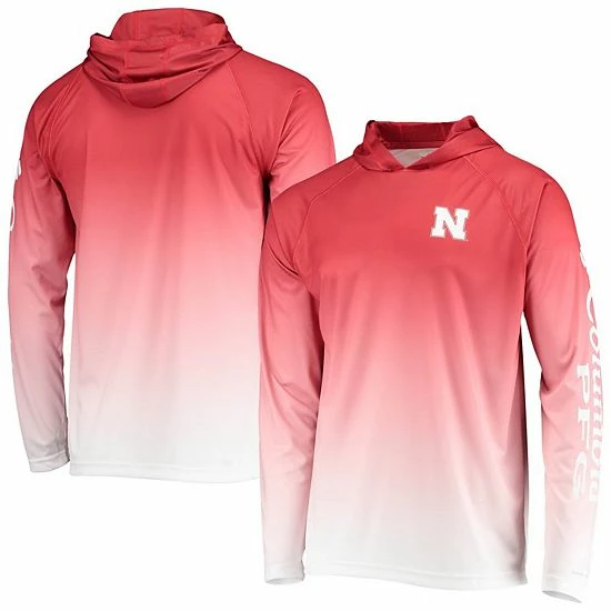 Best reviews of ๐ Unbranded Men's Columbia PFG Scarlet Nebraska Huskers Terminal Tackle Omni-Shade UPF 50 Long Sleeve Hooded Top ๐ - Image 2