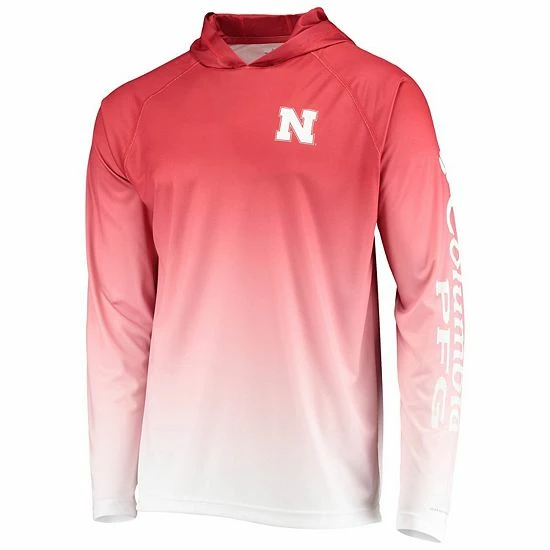 Best reviews of ๐ Unbranded Men's Columbia PFG Scarlet Nebraska Huskers Terminal Tackle Omni-Shade UPF 50 Long Sleeve Hooded Top ๐ - Image 3