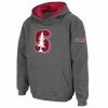 Hot Sale ❤️ Unbranded Youth Stadium Athletic Charcoal Stanford Cardinal Big Logo Pullover Hoodie 🧨
