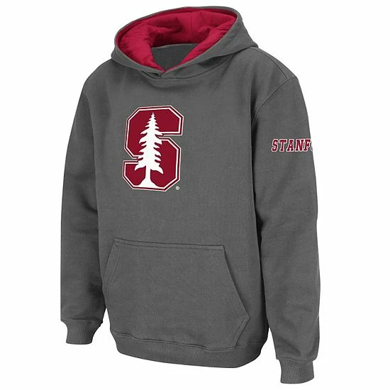 Hot Sale ❤️ Unbranded Youth Stadium Athletic Charcoal Stanford Cardinal Big Logo Pullover Hoodie 🧨 - Image 2