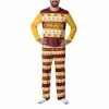 Flash Sale 🔥 Unbranded Men's FOCO Burgundy Washington Commanders Team Ugly Pajama Set 😍