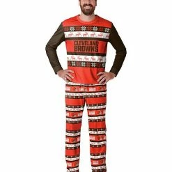 Best reviews of ✨ Unbranded Men's FOCO Orange Cleveland Browns Team Ugly Pajama Set 💯
