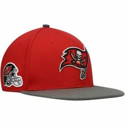 Hot Sale 🥰 Unbranded Men's Pro Standard Red/Pewter Tampa Bay Buccaneers 2Tone Snapback Hat 🔔