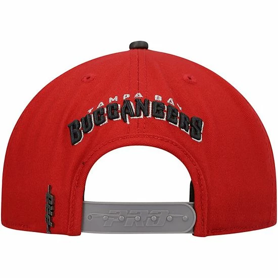 Hot Sale 🥰 Unbranded Men's Pro Standard Red/Pewter Tampa Bay Buccaneers 2Tone Snapback Hat 🔔 - Image 5