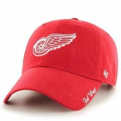 Discount 👍 Unbranded 👩 Women's '47 Red Detroit Red Wings Team Miata Clean Up Adjustable Hat 👍