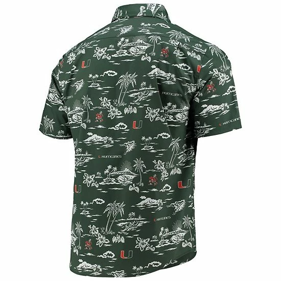 Best deal 👏 Unbranded Men's Reyn Spooner Green Miami Hurricanes Classic Button-Down 👚 Shirt 😀 - Image 4