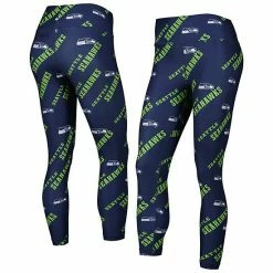 Best Pirce 🧨 Unbranded 👩 Women's Concepts Sport College Navy Seattle Seahawks Breakthrough Allover Print Leggings 😉