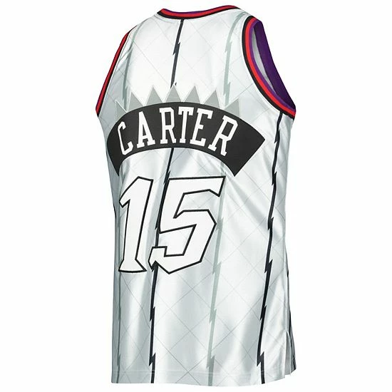 Budget โ Unbranded Men's Mitchell & Ness Vince Carter Platinum Toronto Raptors 1998-99 Hardwood Classics 75th Anniversary Swingman Jersey ๐ - Image 4