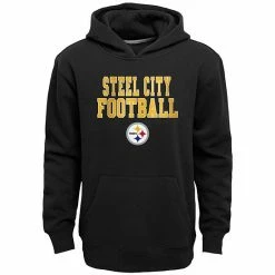 New 🎁 Unbranded Kids 7-20 Pittsburgh Steelers Team Slogan Fleece Hoodie ⭐