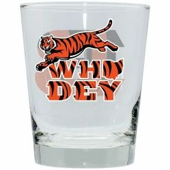 New 🎉 Unbranded Cincinnati Bengals 15oz. Who Dey Double Old Fashion Glass ❤️