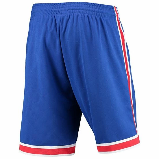 Deals 🔔 Unbranded Men's Mitchell & Ness Blue New Jersey Nets 1993 Hardwood Classics 75th Anniversary Swingman Shorts 😉 - Image 3