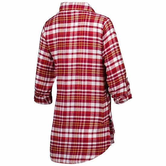 Deals ๐ Unbranded ๐ฉ Women's Concepts Sport Burgundy/Gold Washington Commanders Mainstay Flannel Full-Button Long Sleeve Nightshirt ๐ฅ - Image 4