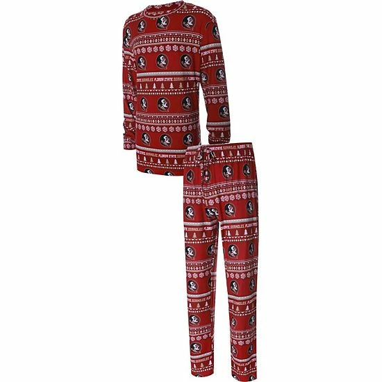 Discount โ Unbranded Men's Concepts Sport Garnet Florida State Seminoles Ugly Sweater Knit Long Sleeve Top And Pant Set ๐
