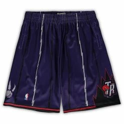 Outlet ✔️ Unbranded Men's Mitchell & Ness Purple Toronto Raptors Big & Tall Hardwood Classics Team Swingman Shorts 🧨