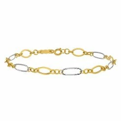 New 😉 Unbranded Two Tone 14k Gold Oval Link Bracelet 💯