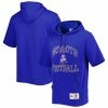 Coupon 🎁 Unbranded Men's Mitchell & Ness Royal New England Patriots Washed Short Sleeve Pullover Hoodie 💯