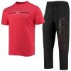 Flash Sale 🛒 Unbranded Men's Concepts Sport Black/Red Cincinnati Reds Meter T-Shirt And Pants Sleep Set 😉